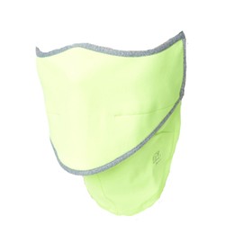 ariga10mask Short Face Cover Mask UV Protection Sun Protection Easy Breath Face Mask, Fluorescent yellow × white