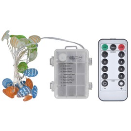 Easter Decoration String Lights Warm Light IP44 Waterproof LED Easter Egg Lights with 8 Function Modes3 Meters / 9.8ft 40 Lights