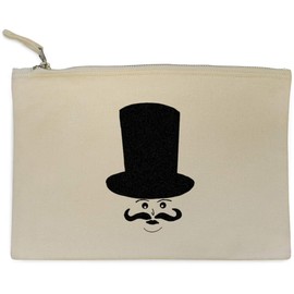 'Disappearing Man In A Top Hat' Canvas Clutch Bag/Accessory Case (CL00037949)