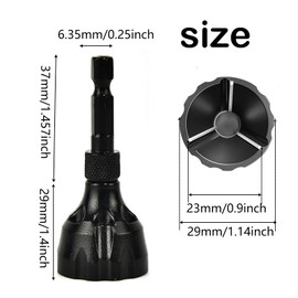 Deburring External Chamfer Tool Pipe Deburring Tool with Tungsten Steel Blade,Hex Shank Bit Bolt Quick Release Deburring Tool,Deburring Chamfering Drill Black for Bit Bolts 3mm-20mm