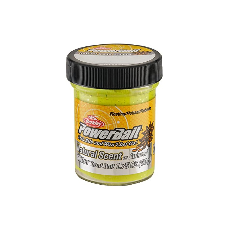 PowerBait Natural Glitter Trout Bait Sunshine Yellow 50g