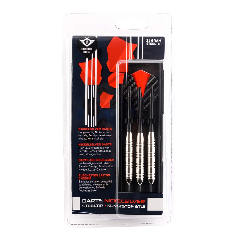 Engelhart 3 semi-professional nickel silver arrows steel darts silver barrel,