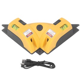 Right Angle Level High Accuracy Visible Green Beam Leveling Gauge for Floor Laying Built in Battery