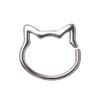 Pierced Owl 316L Stainless Steel Cat Face Seamless Bendable Cartilage