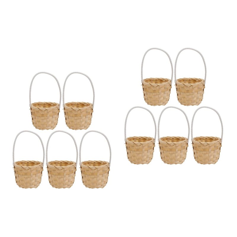 Happyyami 10 x Small Wicker Basket