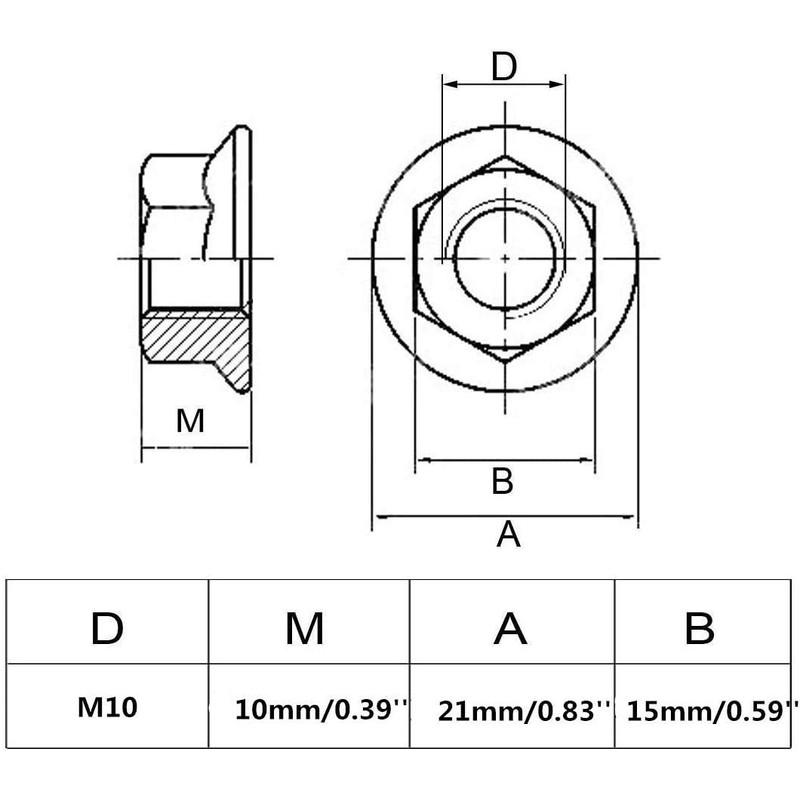 8 M10 x 1.25mm Pitch Metric fine Pitch 304 Stainless