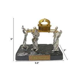 3 ARCHES USA The Ark of The Covenant Model Being Carried from The Levites Priests-Metal Statue-Judaica Israel