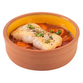 Restaurantware-Terra Tek 6.8 Ounce Terracotta Cazuelas, 2 Yellow Glazed Clay Pots For Cooking - Oven-Ready, Microwavable, Terracotta Serving Pots, Dishwashable, For Cooking And Serving