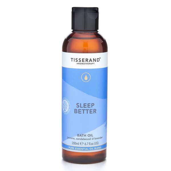 Tisserand Aromatherapy - Sleep Better - Bath Oil - Lavender, Jasmine & Sandalwood Essential Oils - 100% Natural Pure Essential Oils - 200ml