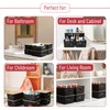BAMBOO LAND- Plastic Storage Baskets with Bamboo Lid, 6 pcs,