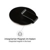 Silwy® Magnetic Hook "Clever" Black with Metal Nano Gel Pad