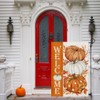 CROWNED BEAUTY Fall Pumpkins Garden Flag 12x18 Inch Double Sided