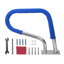 GarveeHome 30” x 22 "Swimming Pool Stair Rail,250LBS Load Capacity,304 Stainless Steel Rustproof Pool Handrail,with Blue Grip Cover, for Inground Pool