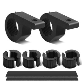 Off-Road Mounting Brackets LED Light Horizontal Bar Tube Clamp Fit on 0.75"/1"/1.25" Bull Bars Roof Racks Roll Cage Holder for ATV UTV Truck, 2-Pack