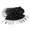 Rotfuchs Jacquard Woven Scarf Fashionable 100% Wool (Merino), Black Grey