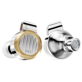 LETSHUOER DX1 11mm Dynamic Driver Earphones, HiFi in Ear Monitor IEM,Wired Earbuds IEM, Gaming Earbuds with Detachable Silver-Plated monocrystalline Copper Cable for Musician Audiophile Singer (4.4mm)