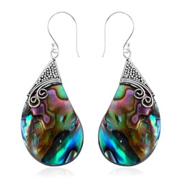 Sparkly Earrings for Women Dangle - 925 Sterling Silver Purple Beach Boho Unique Earrings Costume Jewelry Birthday Gifts