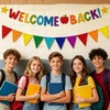 Glitter Welcome Back Banner Glitter Pennant Banner for Welcome Back