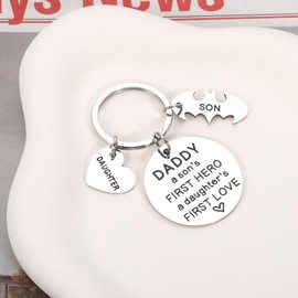Fathers Day Keychain for Dad, Fathers Day Baskets, Best Dad Ever Gifts, Daddy Birthday Gifts, Dads Gift from Daughter Son, Cool Keychains for Daddy, Dads Keychain, Papa Keychains, Bonus Daddys Gift