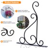 KABB Pack of 2 Black Iron Outdoor Hanging Brackets Wall