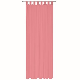 Megachest lucy Woven Voile Tab Top Curtain 2 Panels with ties (28 colors) (coral, 56" wideX81 drop(W142cmXH206cm))