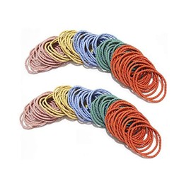 liuchanghe Pack of 100 Girls Hair Bobbles Elastic Hair Bobbles Small Hair Bobbles Women with Thick Ponytail Hair Accessories (Maple)