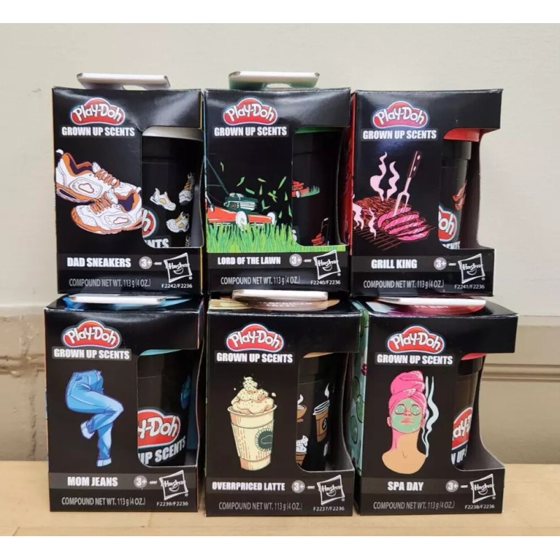 Play-Doh Play-Dough Grown Up Scents 6 Piece Multi-Pack With Tools