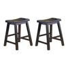 Lexicon Victoria Saddle Solid Wood Table Height Bar Stool Set