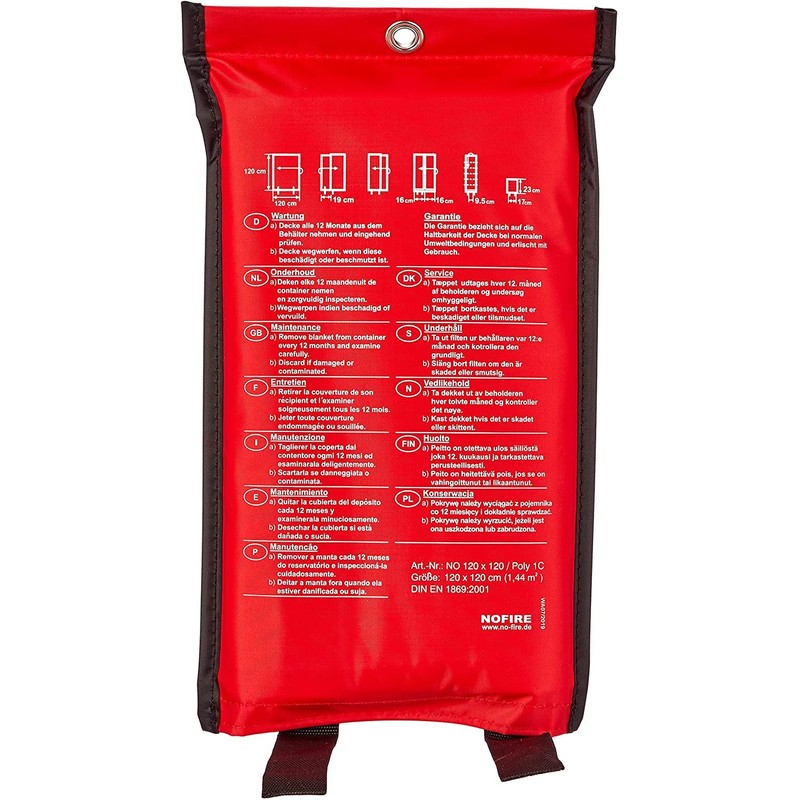 NOFIRE NO 120 x 120 Poly/1C Fire Blanket 120 x