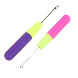 2 Pack Latch Hook Crochet Needle for Micro Braids, Hair Extension, Feather and Dread Maintenance Installation Multi-Purpose Knitting Needles