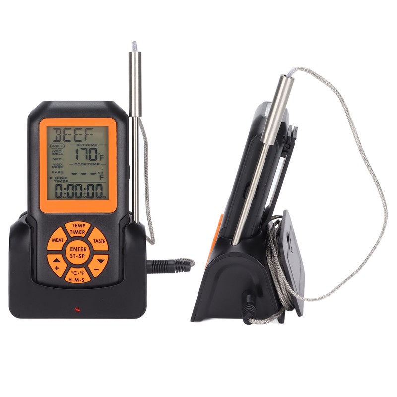 Wireless Barbecue Thermometer 328ft Remote Range Digital Kitchen Thermometer with