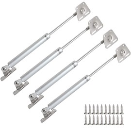 AHUNTTER 4Pcs 200N Gas Struts for Heavy lid Gas Hinges - Soft Close Gas Pressure Spring Lift Support for Cupboards Toy Box Stay Down Stay Bar Kitchen Cabinet