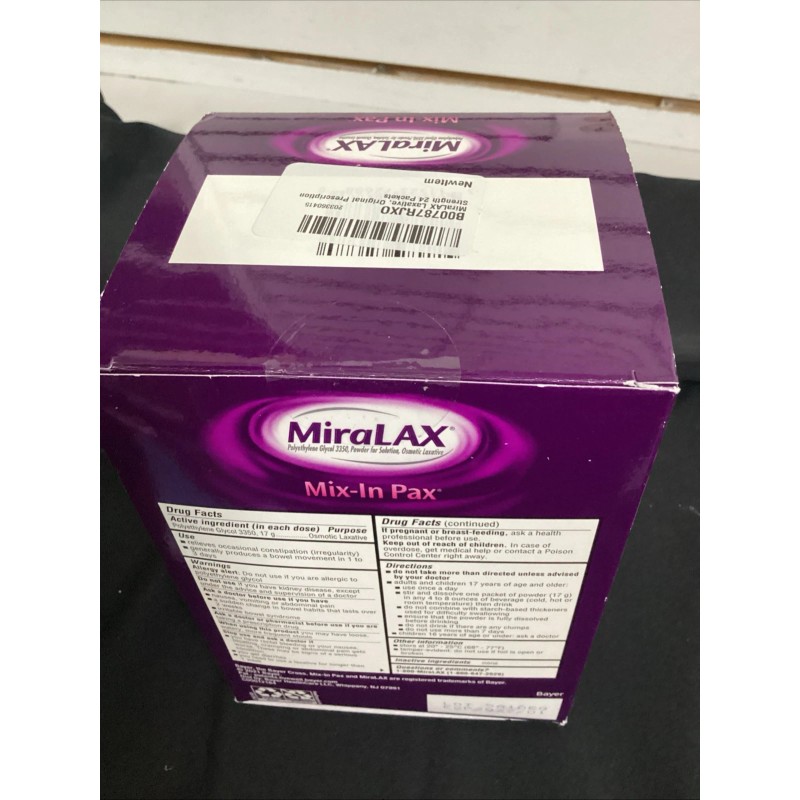 MiraLAX New Miralax Mix In 24 Packs Powder Laxative