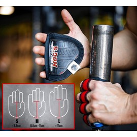 Fitness Handschuhe Herren Damen Griffpads Krafttraining Grip Pads - Griffpolster Gym Pull up Hantel Neoprene Trainingshandschuhe - Hygienisch Turnhandschuhe Workout Gloves Bodybuilding Kraftsport (L)