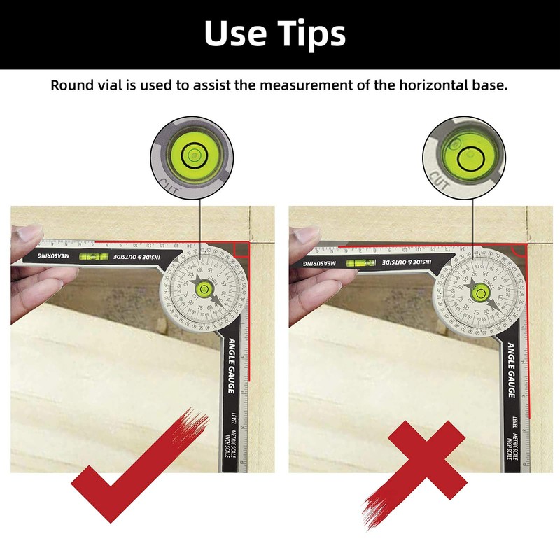 NORTOOLS Miter Saw Protractor, Measuring Tools Precision Laser Inside &