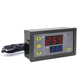 W3230 DC 220V Digital Temperature Controller Binghe W3230 LCD Digital Temperature Controller DC 220V 20A Temperature Controller Meter Temperature Switch Fan Control 220V with NTC 10K Sensor Probe