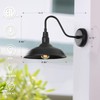 GOALPLUS Black Gooseneck Barn Light for Farmhouse 10 Inch Dome