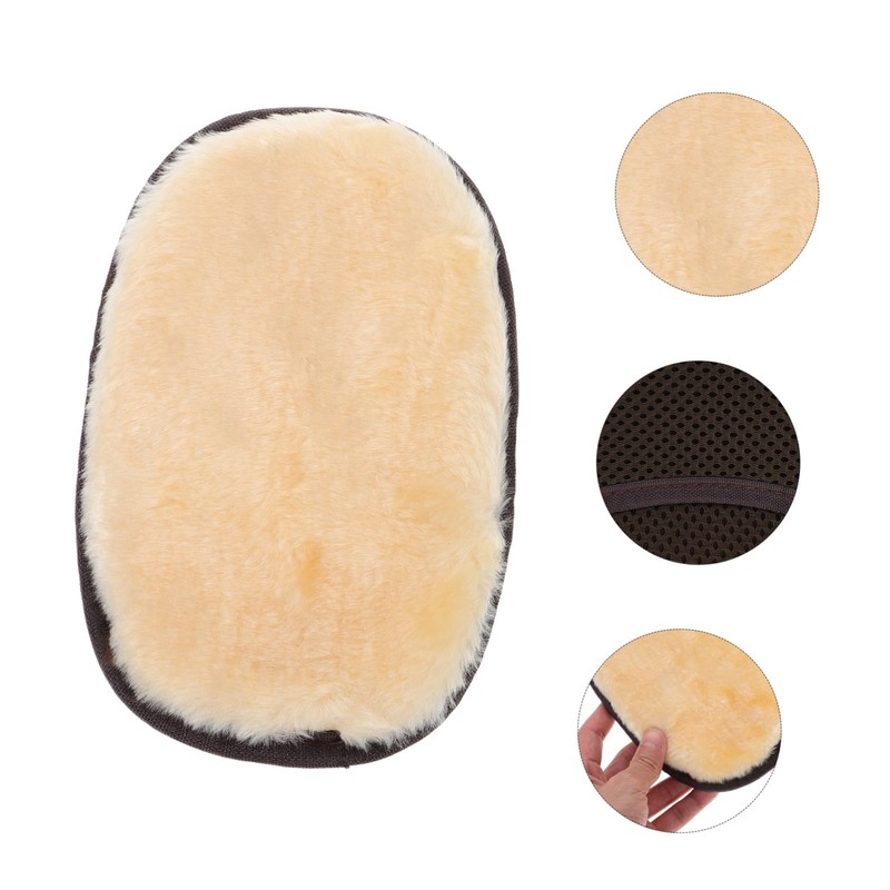 Ipetboom 4pcs Shoe Polishing Mitt Soft Imitation Buffing Brush for