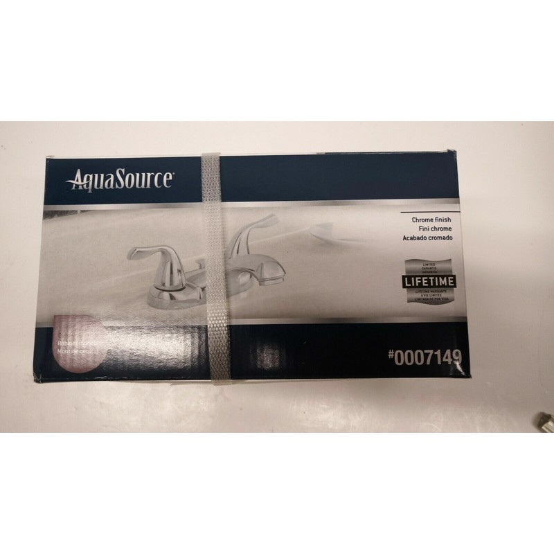 AquaSource BATHROOM FAUCET Chrome Finish AQUASOURCE 0007149 Centerset mount