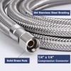 Premium Braided Stainless Steel Ice Maker Water Supply Hose W/PEX