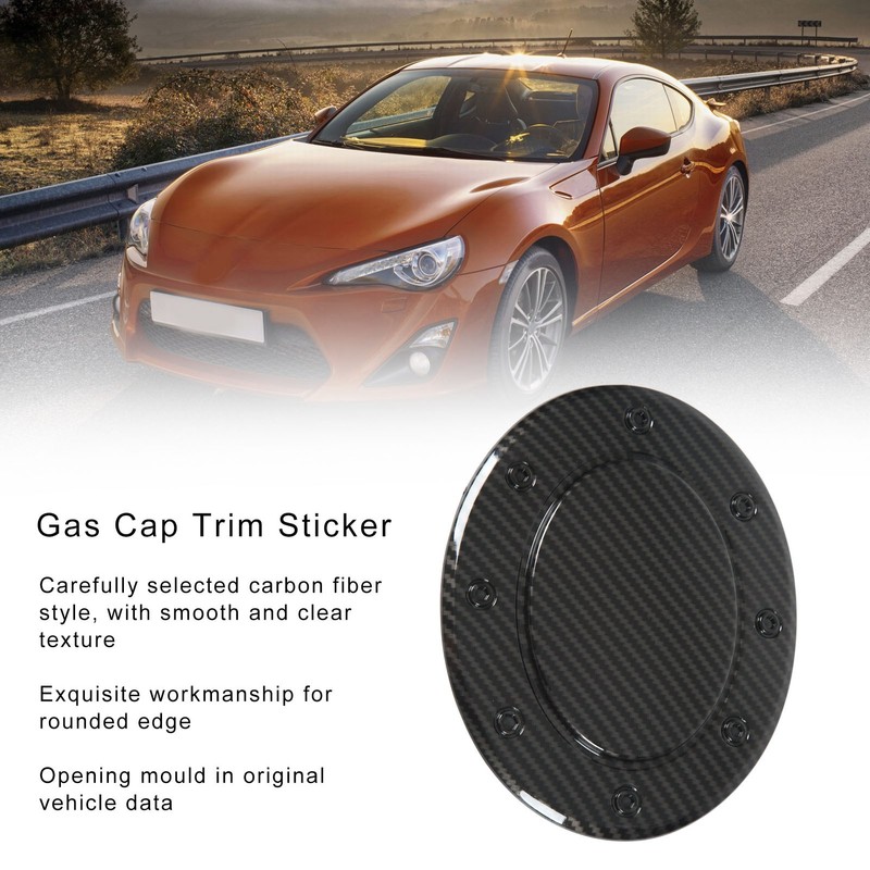 Gas Cap Cover Carbon Fiber Pattern Fuel Tank Door Cover