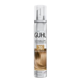 Guhl Foam Tint Strengthener - Colour 70 - Medium Blonde - For Light Blonde to Dark Blonde and Grey Hair - Gentle Hold, Volume and Colour Shine - Lasts 1 to 3 Hair Washes