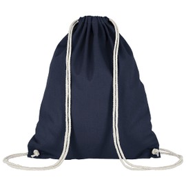 Veproli Cotton Gym Bag, Sports Bag, Drawstring Bag, Gym Bag, Jute, School Backpack, navy