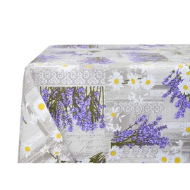 BIANCHERIAWEB Kitchen Tablecloth 140 x 140 cm with M'ama RP Design, Made in Italy, Table Cloth in 100% Cotton