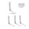 Regipro b Stainless Steel Angle Brackets, Set of 4, 100x100mm