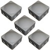 5pk Wiska Combi 308/5 Grey Outside Junction Box with Terminal