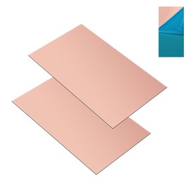 WINFOX 2 Pack 99.9% Pure Copper Sheet Plate, 200mm x 100mm x 1mm, Processable Copper Plates for DIY, Craft, Electrical, Jewelry Making, Model Making, Maintenance, Production