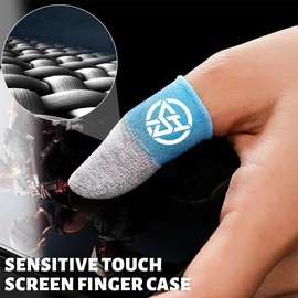 SIOPPKIK Pack of 4 Mobile Game Finger Sleeves, Gaming Finger Sleeves, Touchscreen Finger Sleeves, Finger Gloves, Thumb Sleeves, Finger Cover, Breathable, Anti-Sweat Finger Cots Gaming Accessories