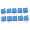 50pcs Variable Resistor 10 Values 3296W Regulating Resistance Multiturn Trimmer