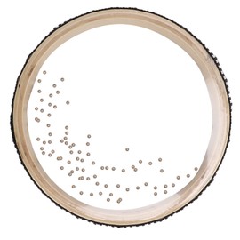 Asixxsix Ocean Drum, 6.1 Inch Small Portable Sea Drum Wave Bead Hand Drum with Maple Wood Shell, Ocean Drum, Sea Sound Drum, Musical Instrument Percussion for Ocean Sound Effect,